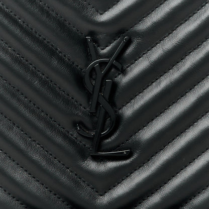 Saint Laurent Calfskin Matelasse Monogram Monochrome Lou Camera Bag Black 8 of 11
