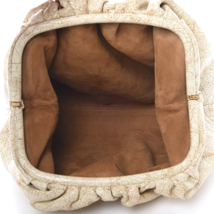 Bottega Veneta Crackled Calfskin The Pouch Oversized Clutch Zabaione 5 of 11