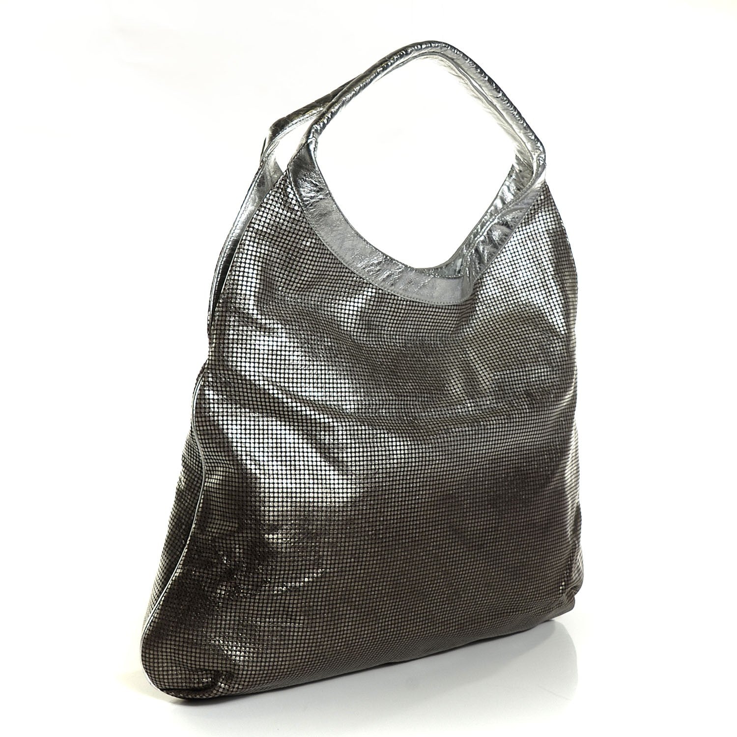 Chanel Perforated Lambskin Hollywood Hobo Metallic Silver 3 of 7