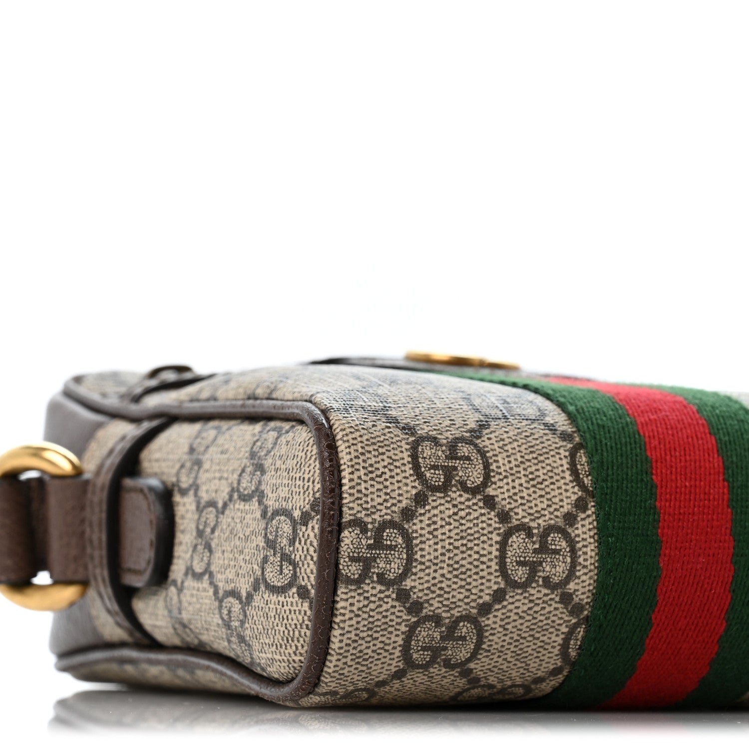 Gucci GG Supreme Monogram Web Mini Ophidia Messenger Brown 8 of 11