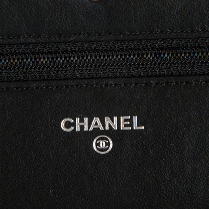 Chanel Lambskin Quilted Wallet On Chain WOC Black 5 of 8