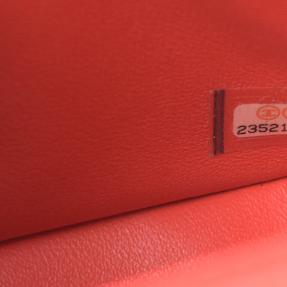 Chanel Lambskin Quilted Mini Rectangular Flap Red 7 of 17