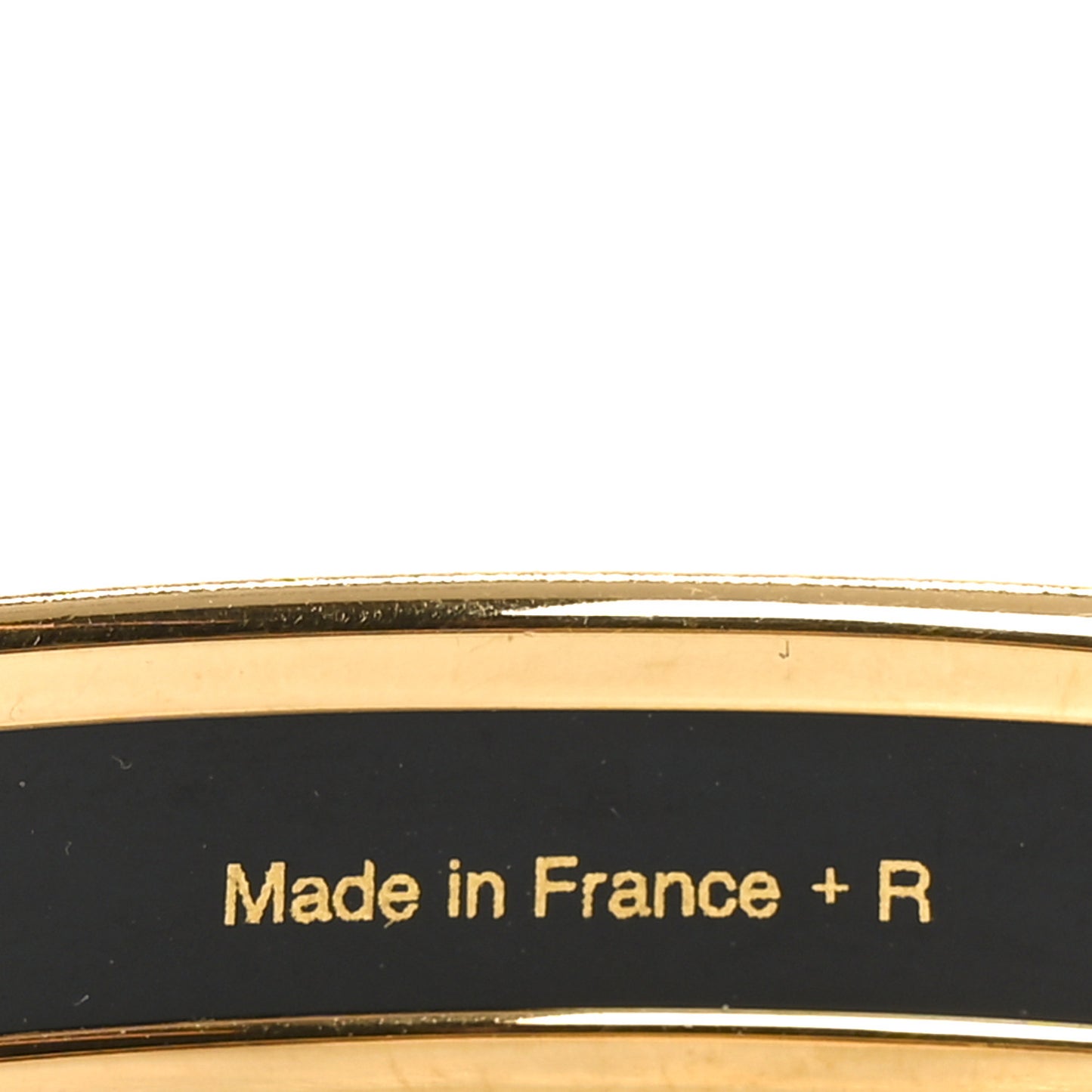 Enamel Printed Narrow Caleche Bracelet 65 Vert Sapin