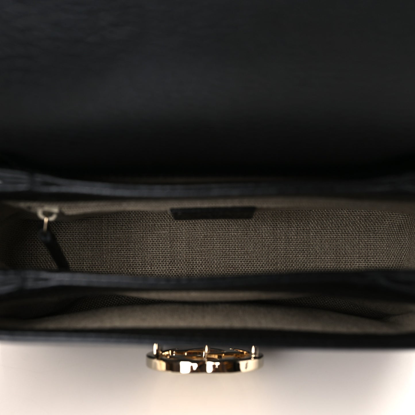 Dollar Calfskin Interlocking G Crossbody Bag Black