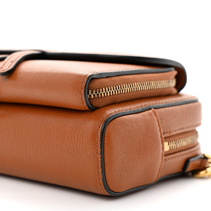 Christian Dior Goatskin Double Saddle Pouch Tan 12 of 14