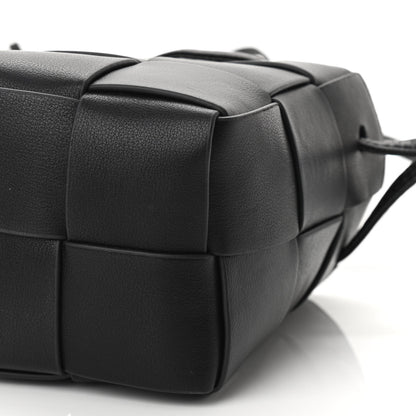 Bottega Veneta Nappa Maxi Intrecciato Mini Cassette Bucket Bag Black 9 of 9