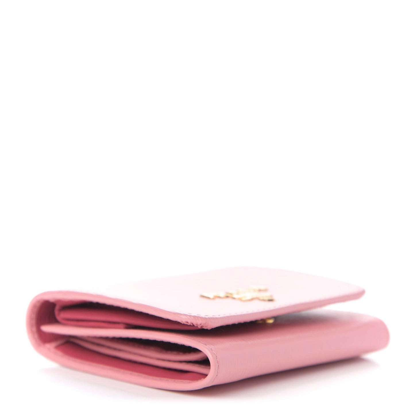 Vitello Move Bi-Color Tri-Fold Compact Wallet Petalo Peonia