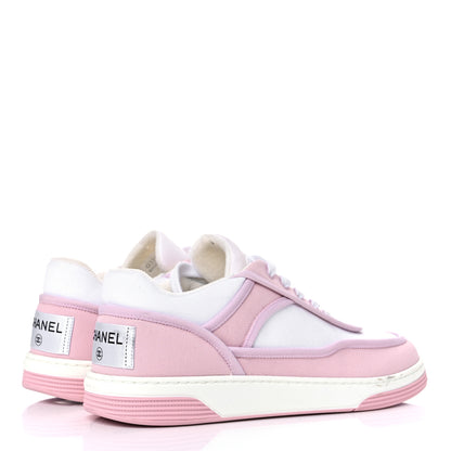 Chanel Fabric Womens Logo Sneakers 39 Light Pink 4 of 10