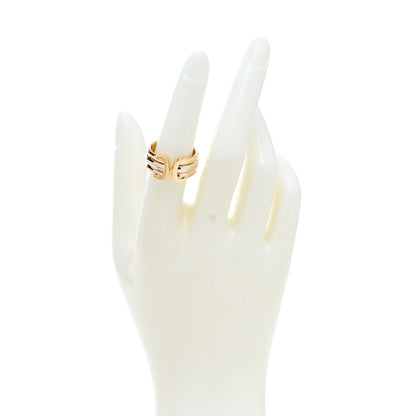 Cartier 18K Pink Yellow White Gold 8mm C De Cartier Ring 53 6.5 2 of 5