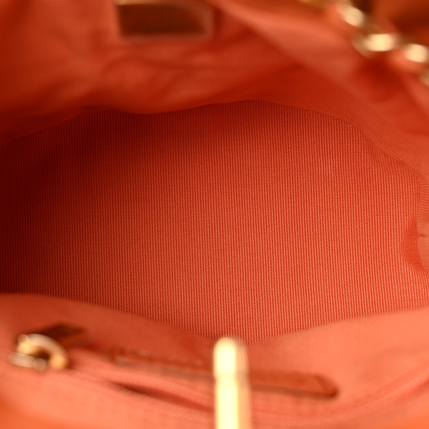 Chanel Calfskin Quilted Small CC Chain Bucket Backpack Orange 5 of 10