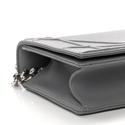 Christian Dior Grained Calfskin Medium Diorama Flap Bag Gris 9 of 16