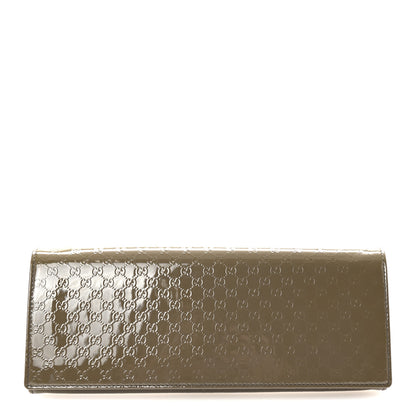 Gucci Patent Microguccissima Small Broadway Clutch Grey Field 1 of 7