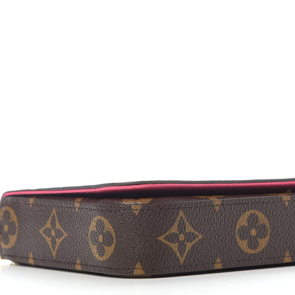 Louis Vuitton Monogram 2021 Christmas Animation Hollywood Pochette Felicie Chain Wallet Fuchsia 5 of 9
