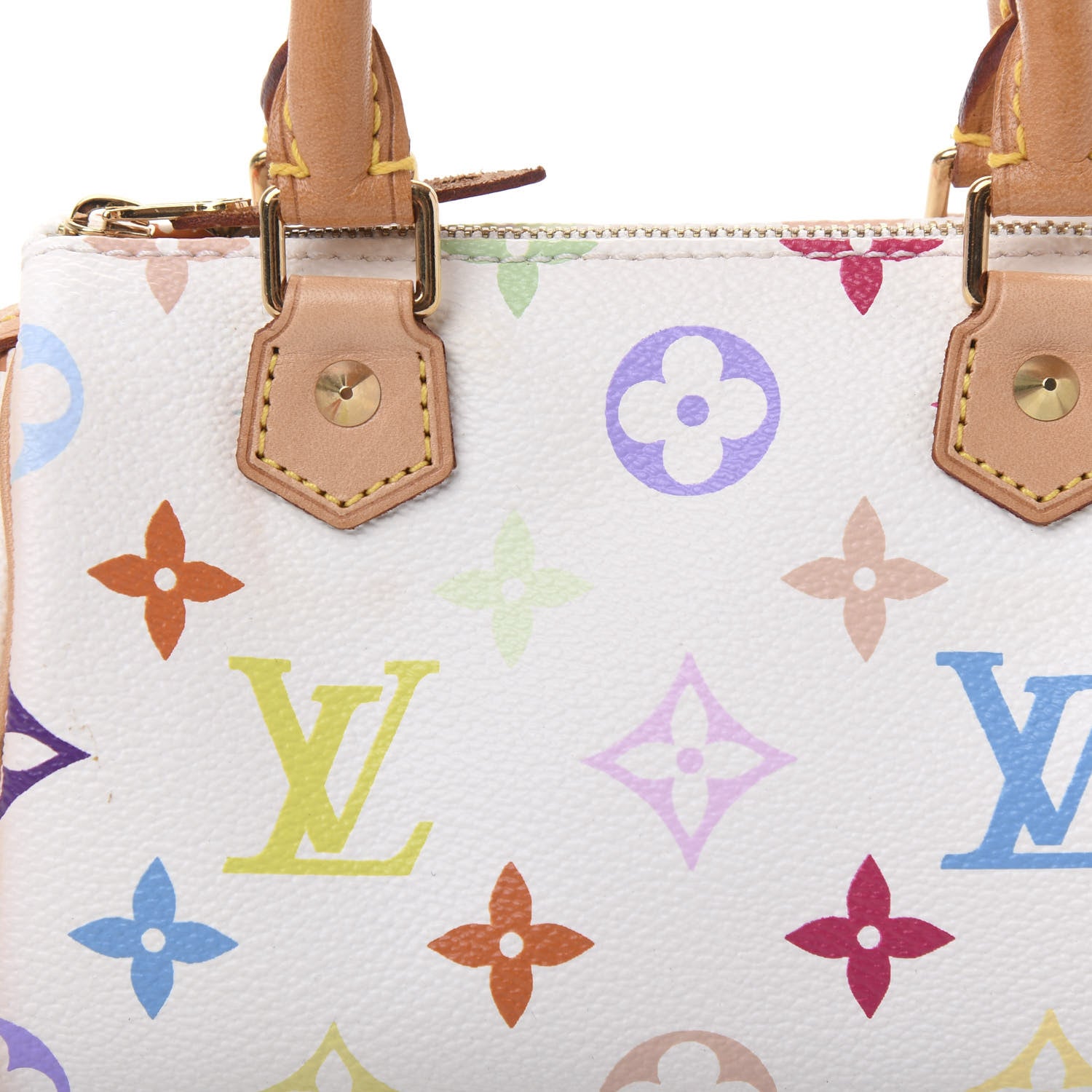 Louis Vuitton Monogram Multicolor Mini Sac HL Speedy White 9 of 9