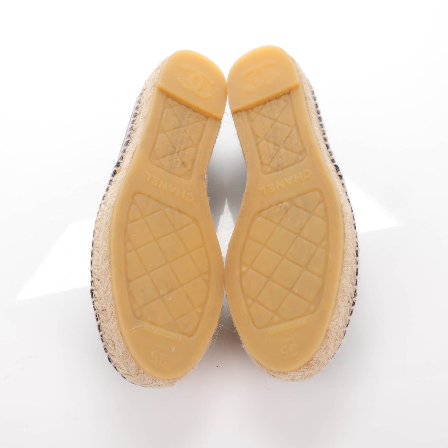 Lambskin CC Espadrilles 35 Dark Navy