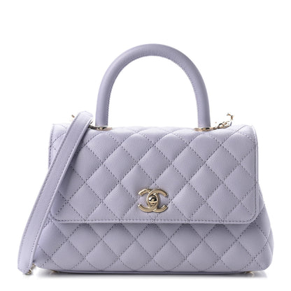 Chanel Caviar Quilted Mini Coco Handle Flap Light Purple 1 of 9