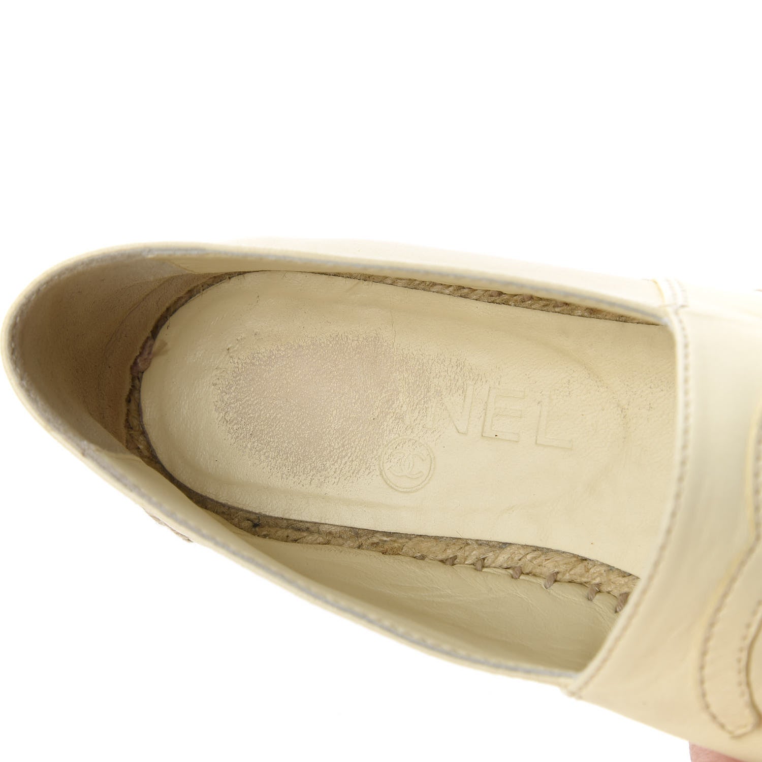 Chanel Lambskin CC Espadrilles 36 White Black 10 of 10