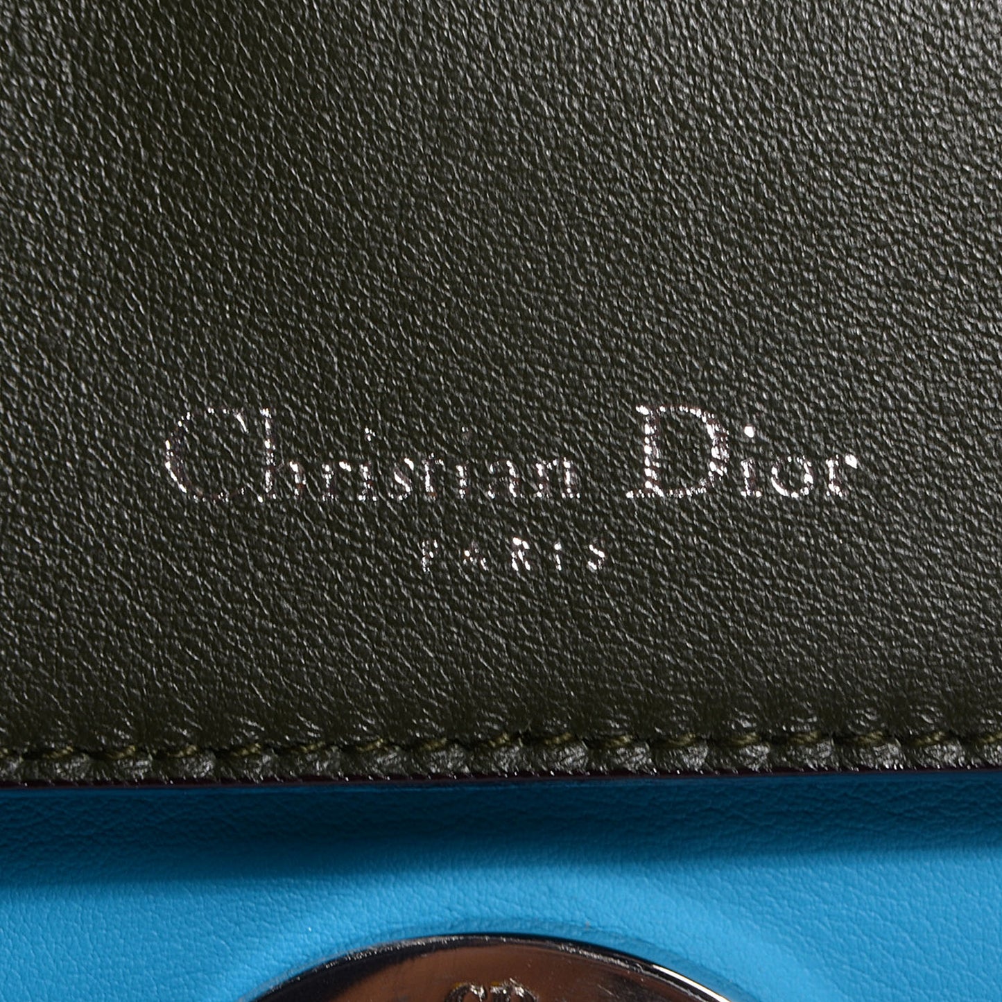 Smooth Calfskin Small Be Dior Flap Blue