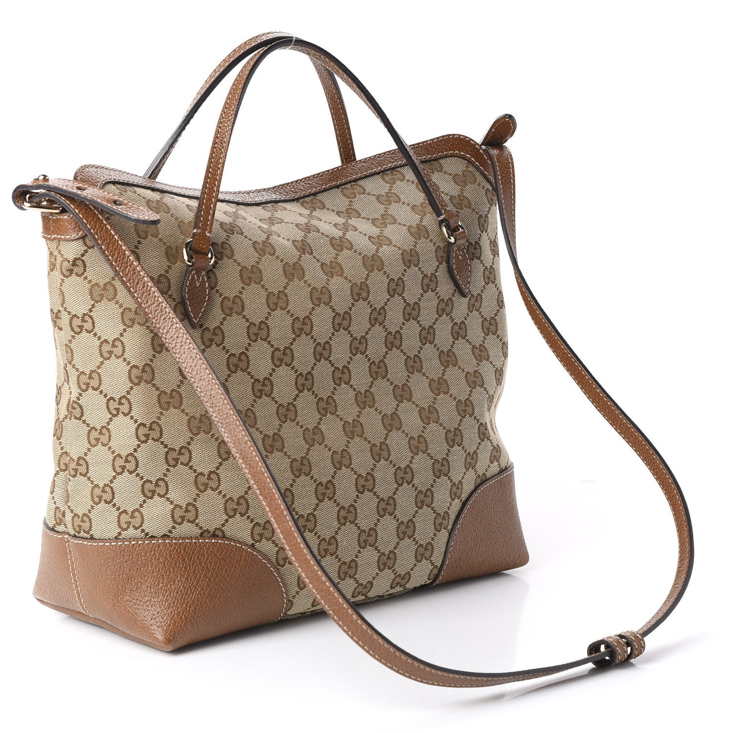 Monogram Textured Calfskin Medium Bree Foldover Tote Beige Ebony Nocciola