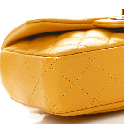 Chanel Lambskin Quilted Extra Mini Flap Bag Yellow 9 of 10