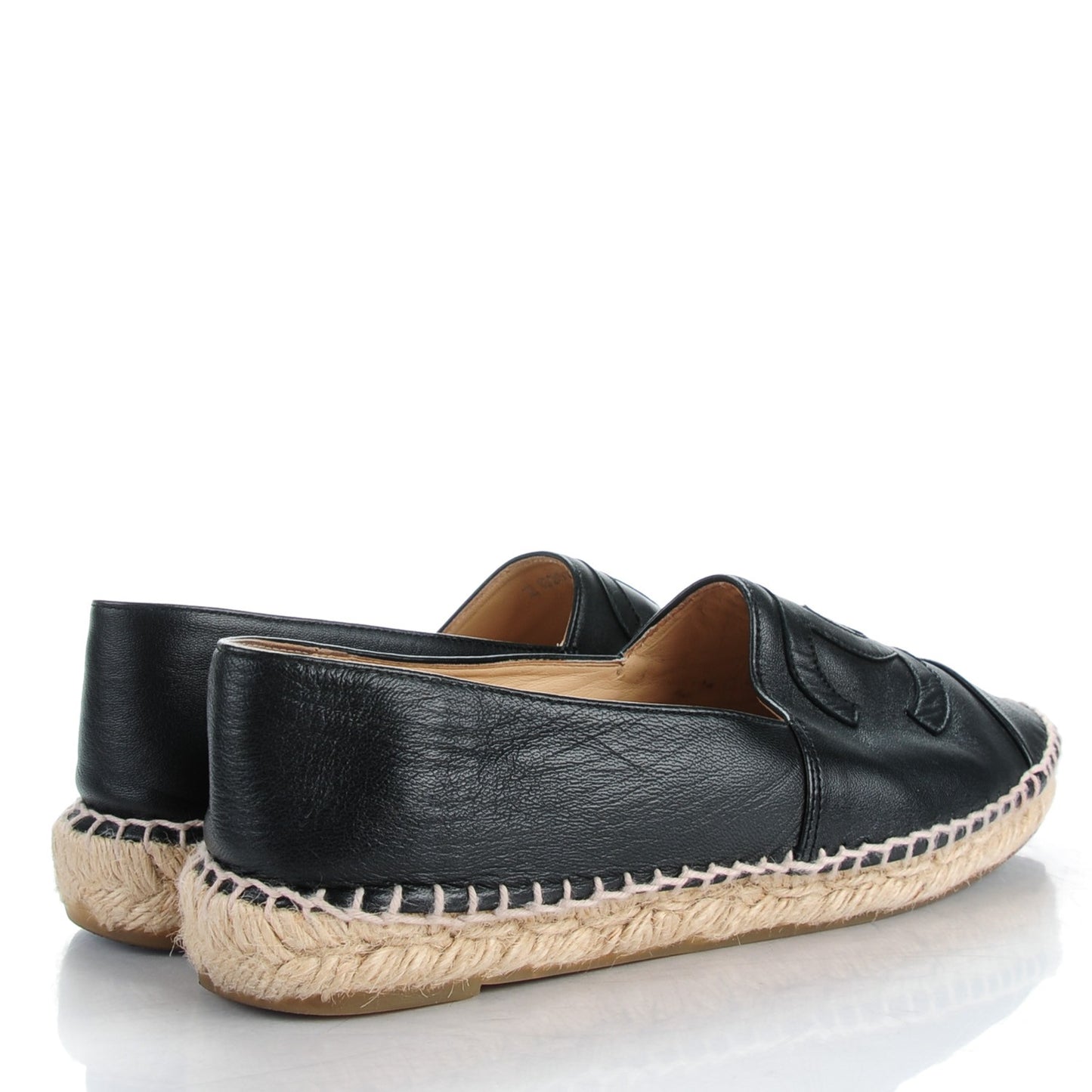 Lambskin CC Espadrilles 38 Black