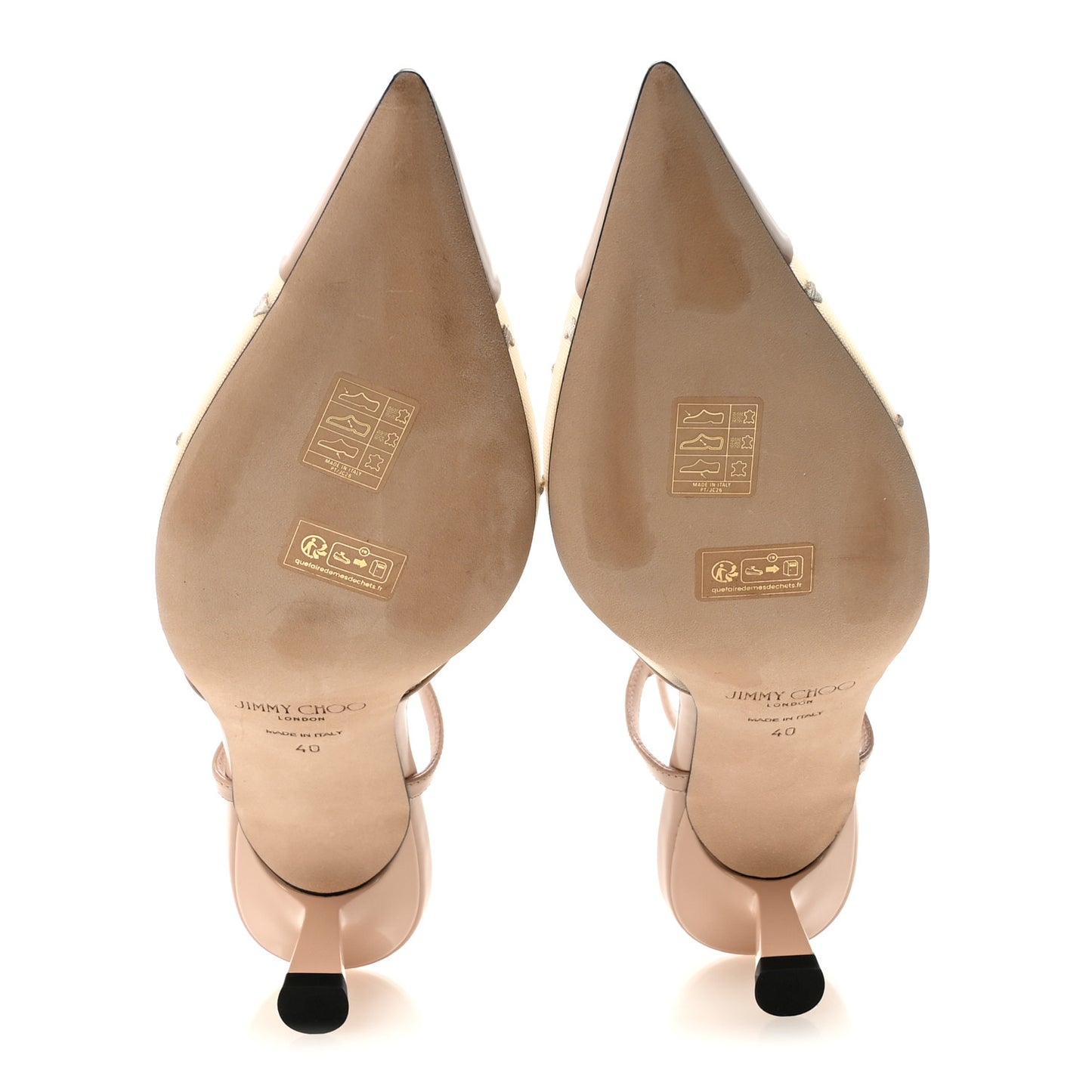 Calfskin Mesh Embroidered Aren 45 Slingback Pumps 40 Macaron