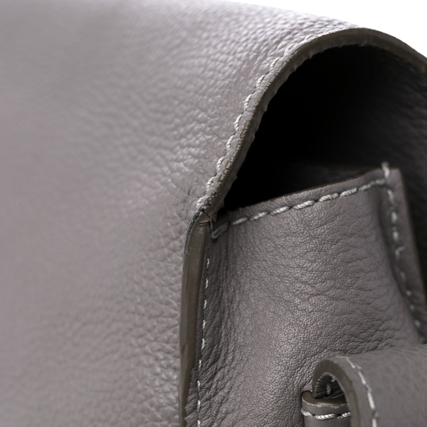 Calfskin Medium Marcie Round Crossbody Bag Cashmere Grey