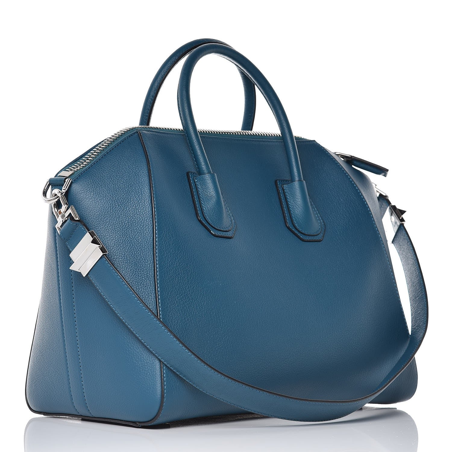 Givenchy Sugar Goatskin Medium Antigona Petrol Blue 3 of 9