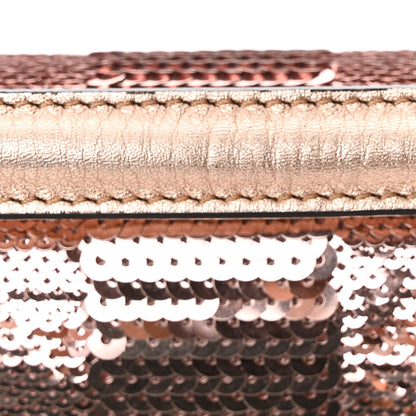 Fendi Sequin Metallic Nappa Pequin Mini Baguette Rame 13 of 13