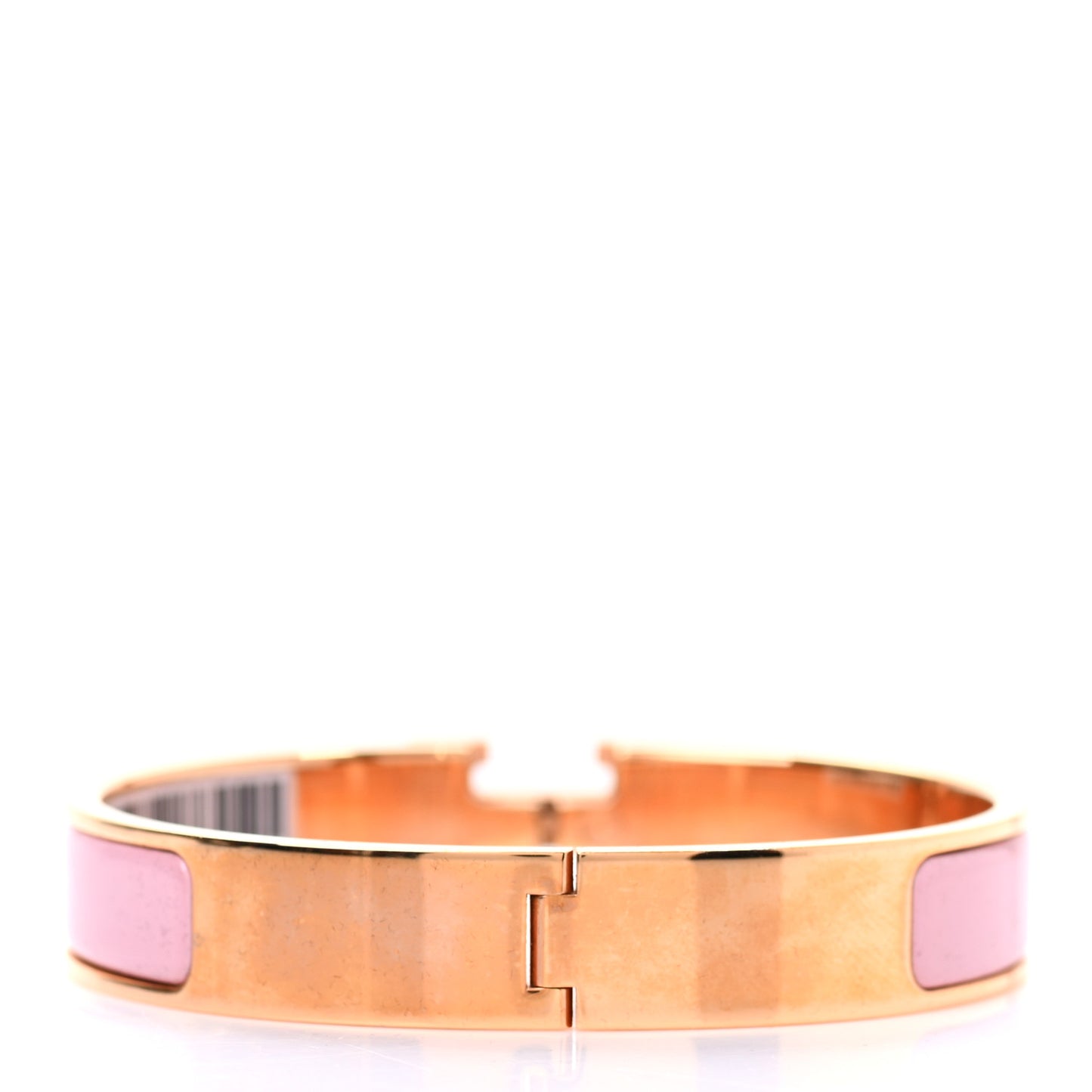 Enamel Narrow Clic Clac H Bracelet GM Rose Nacarat