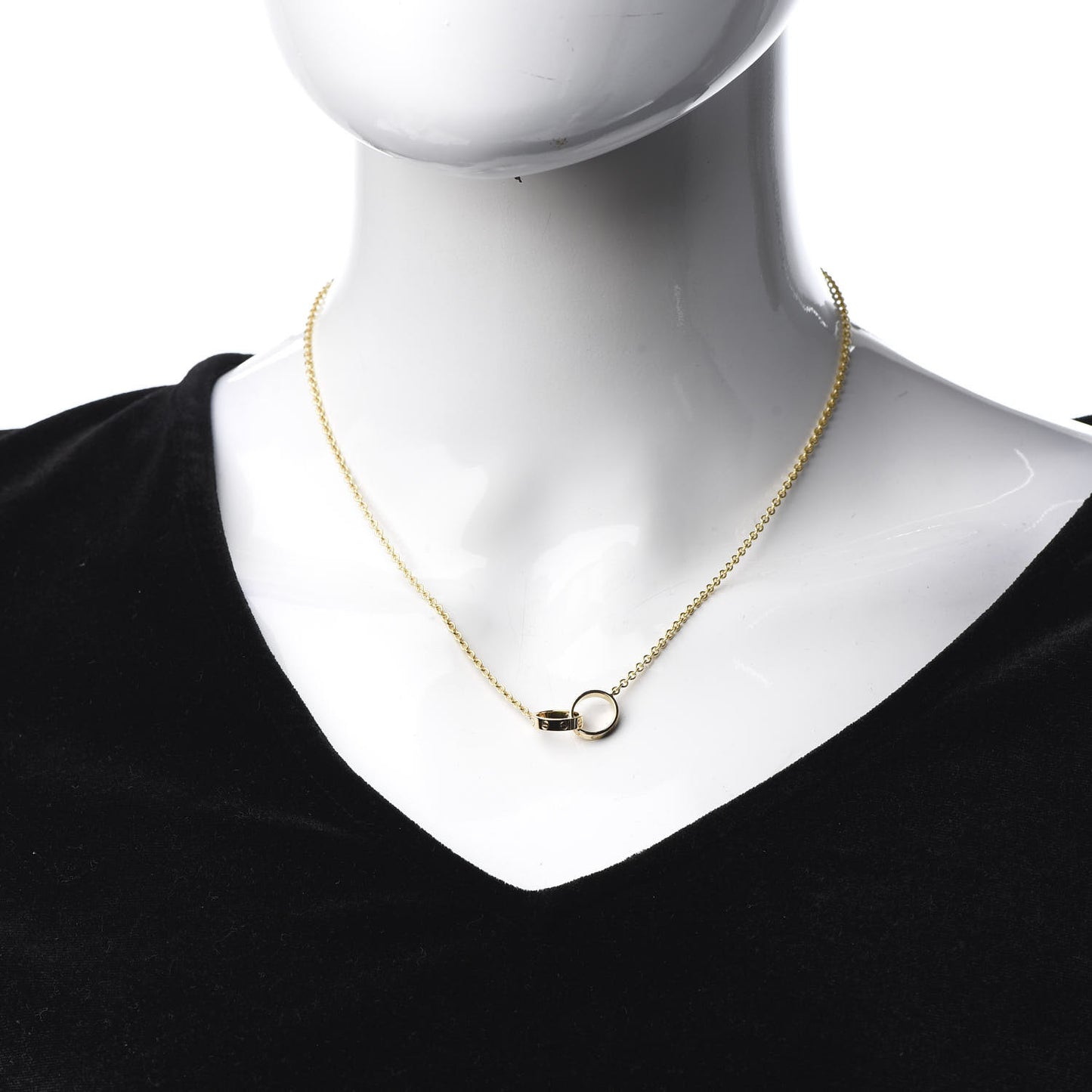 18K Yellow Gold Interlocking LOVE Necklace