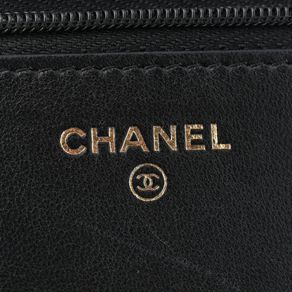 Chanel Shiny Lambskin Quilted Enamel Wallet On Chain WOC Black 6 of 13