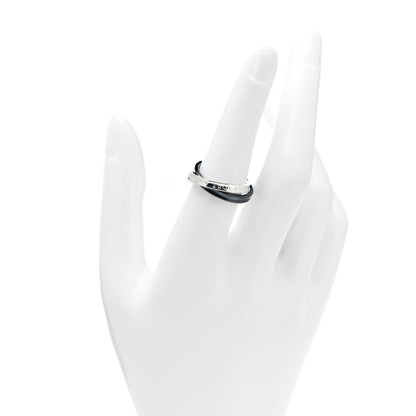 Tiffany Sterling Silver Titanium 1837 Interlocking Ring 51 5.75 2 of 4