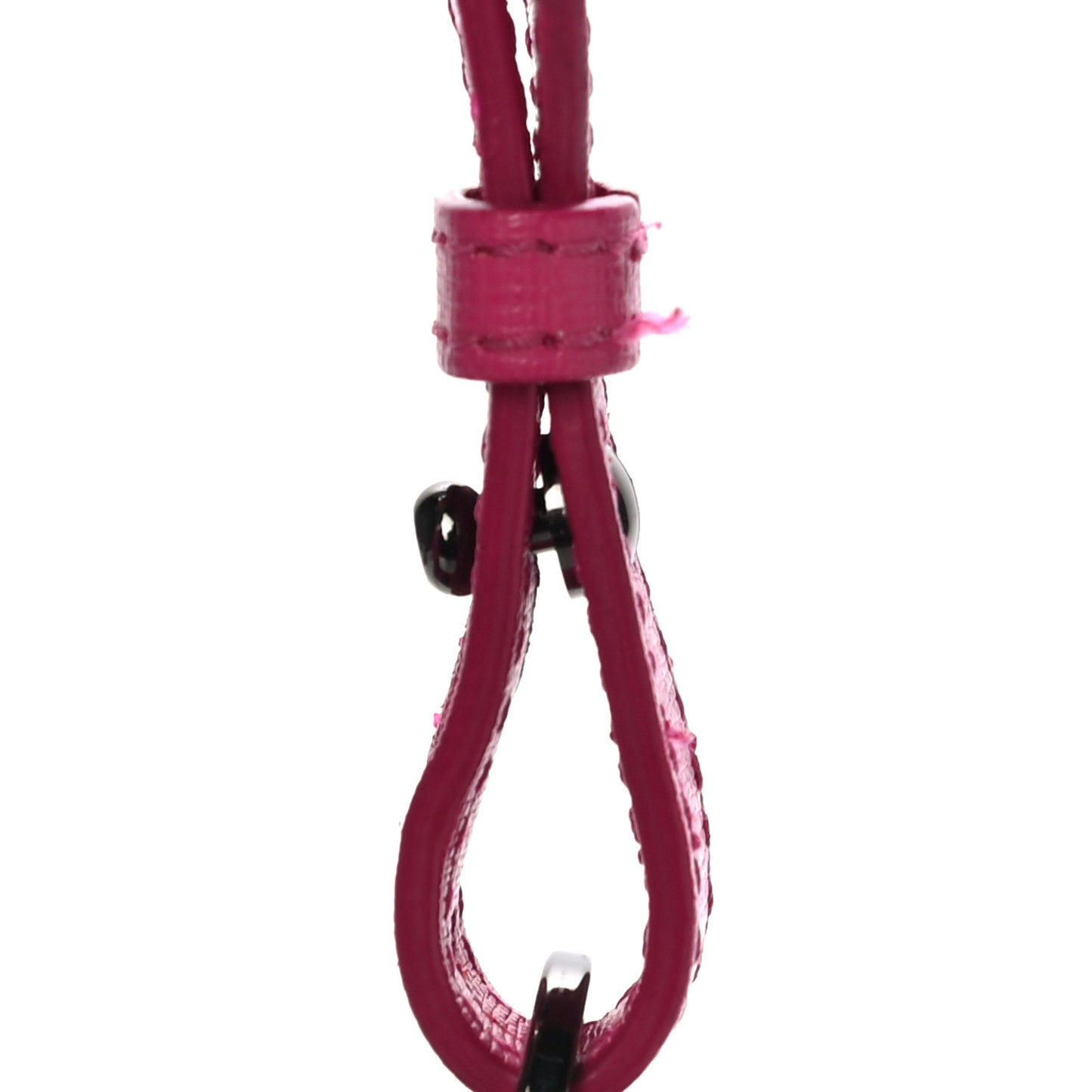 Saffiano Striped Mini Diag Binder Clip Bag Pink White