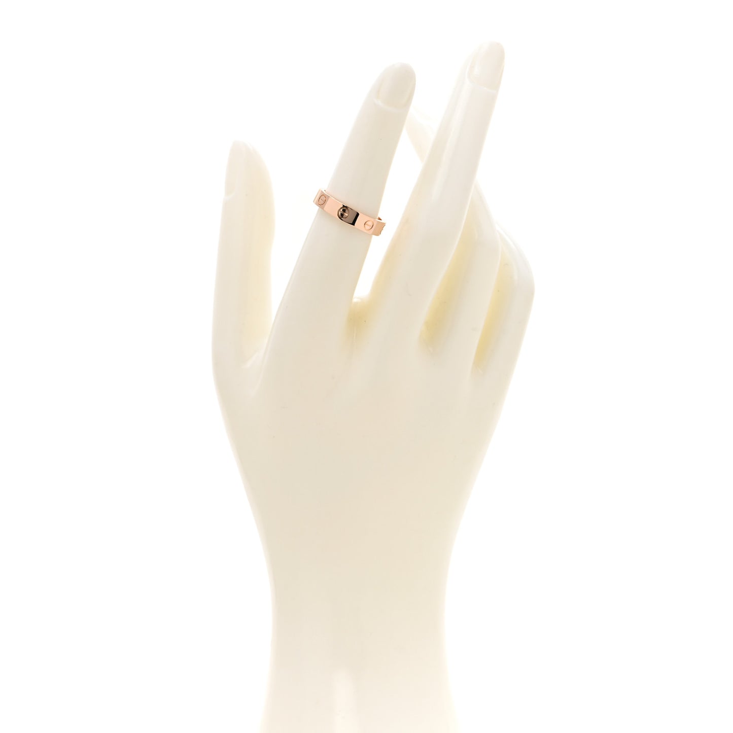 18K Pink Gold Diamond 4mm LOVE Wedding Band Ring 52 6