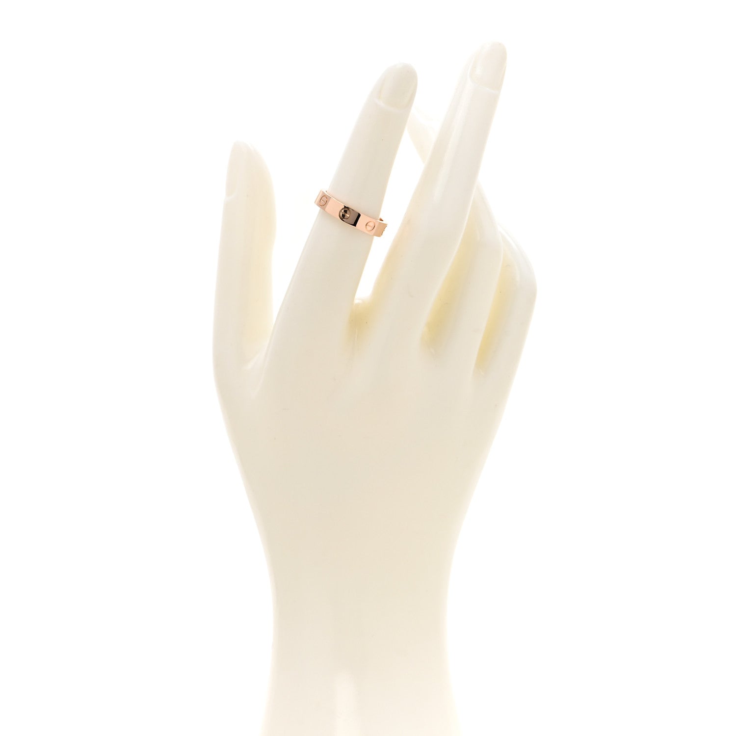 Cartier 18K Pink Gold Diamond 4mm LOVE Wedding Band Ring 52 6 2 of 4