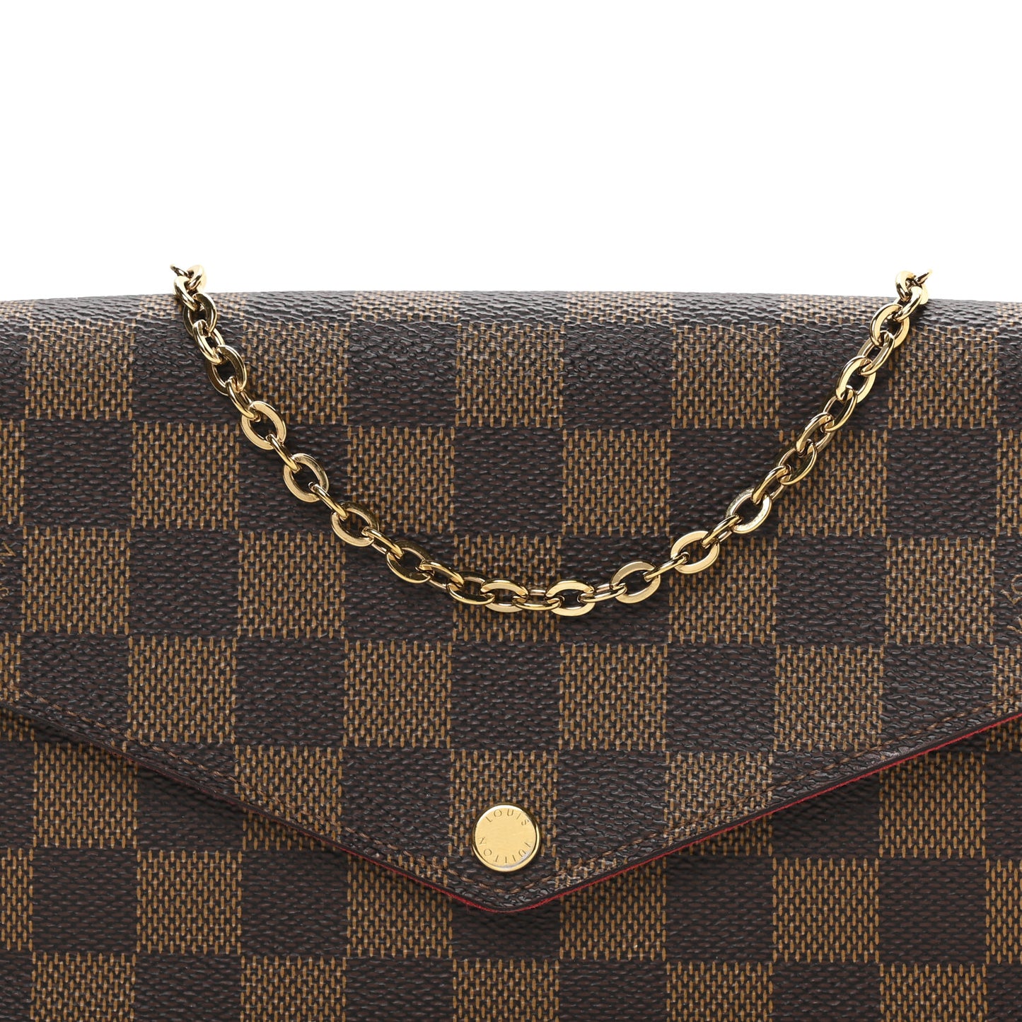 Damier Ebene Pochette Felicie Chain Wallet
