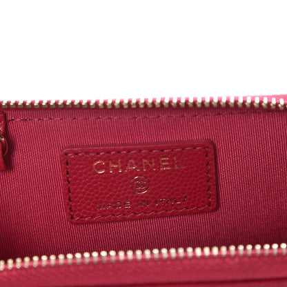 Chanel Caviar Camellia Embossed Key Holder Case Fuchsia 5 of 7