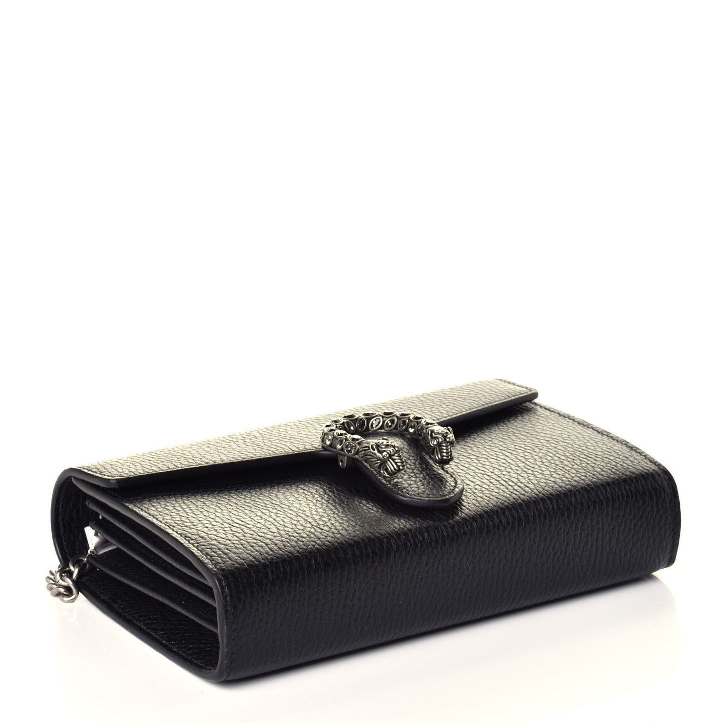 Calfskin Mini Dionysus Chain Wallet Black