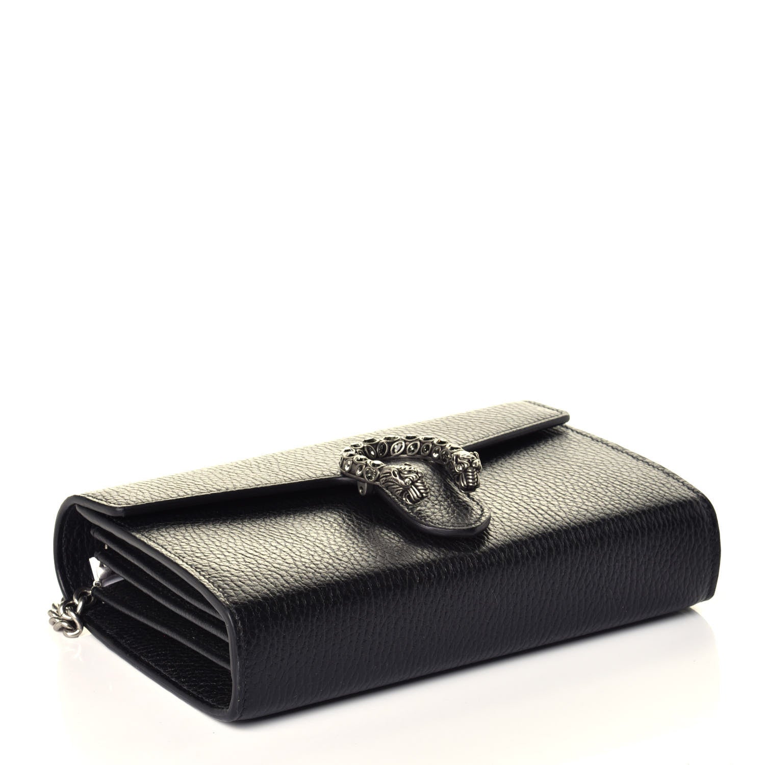 Gucci Calfskin Mini Dionysus Chain Wallet Black 4 of 8