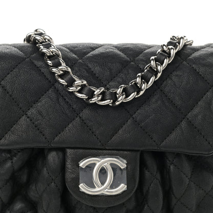 Chanel Washed Lambskin Quilted Mini Chain Around Messenger Black 8 of 10