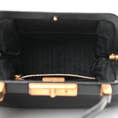 Prada Goatskin Cerniera Doctor Bag Black 5 of 11