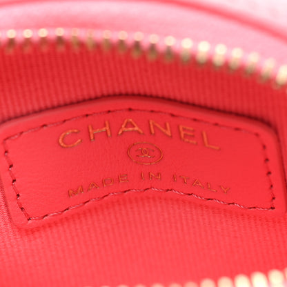 Chanel Lambskin Quilted CC In Love Heart Coin Purse With Chain Pink 6 of 10