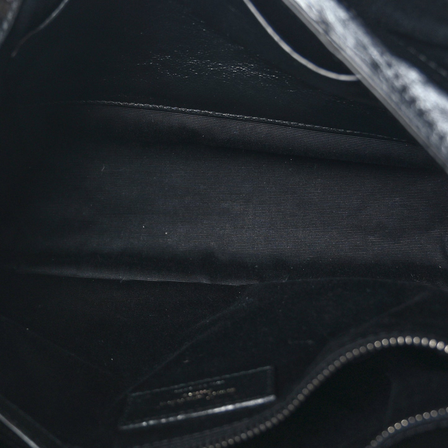 Crinkled Calfskin Matelasse Monogram Medium Niki Chain Satchel Black