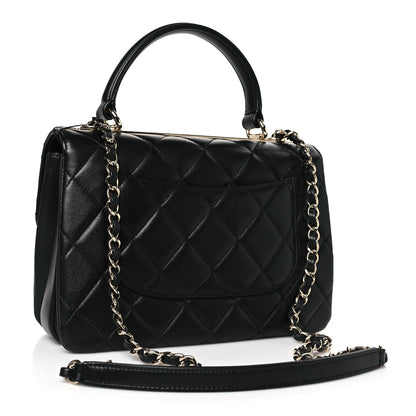 Chanel Lambskin Quilted Small Trendy CC Dual Handle Flap Bag Black 3 of 8