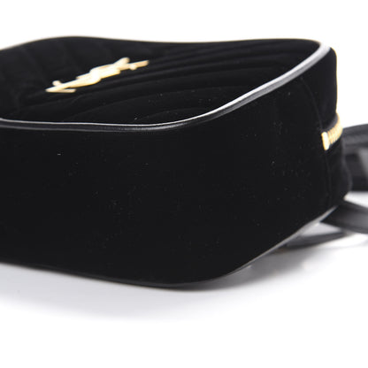 Saint Laurent Velour Matelasse Monogram Lou Belt Bag Black 15 of 16