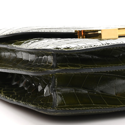 Hermes Shiny Niloticus Crocodile Constance 18 Vert Veronese 10 of 13