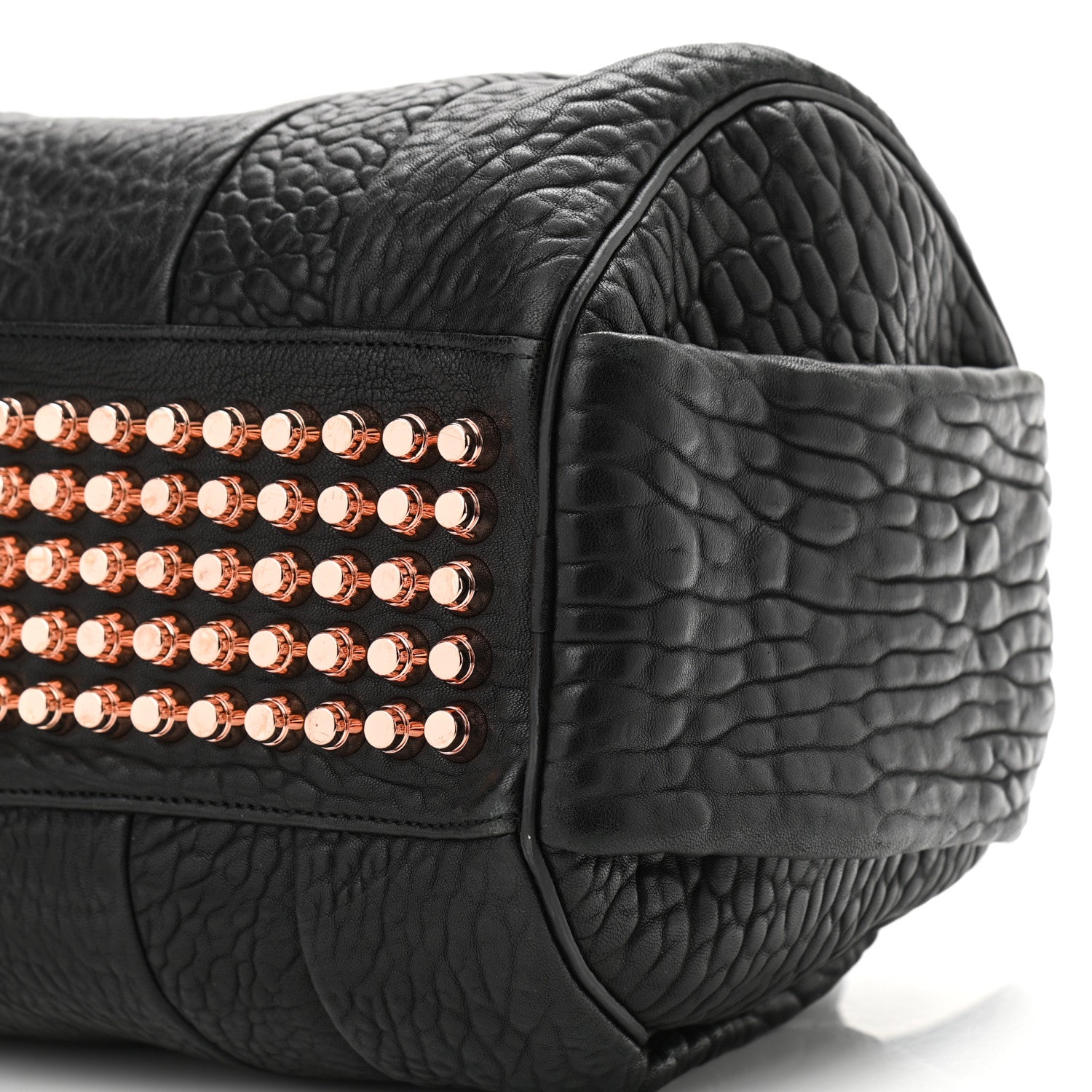 Alexander Wang Pebbled Lambskin Rocco Black Rose Gold Hardware 9 of 9