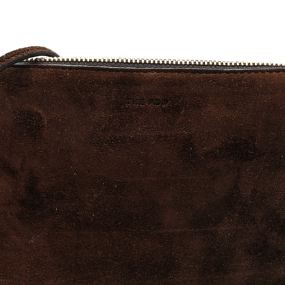 The Row Suede Calfskin Mini Nu Twin Bag Mocha 7 of 9
