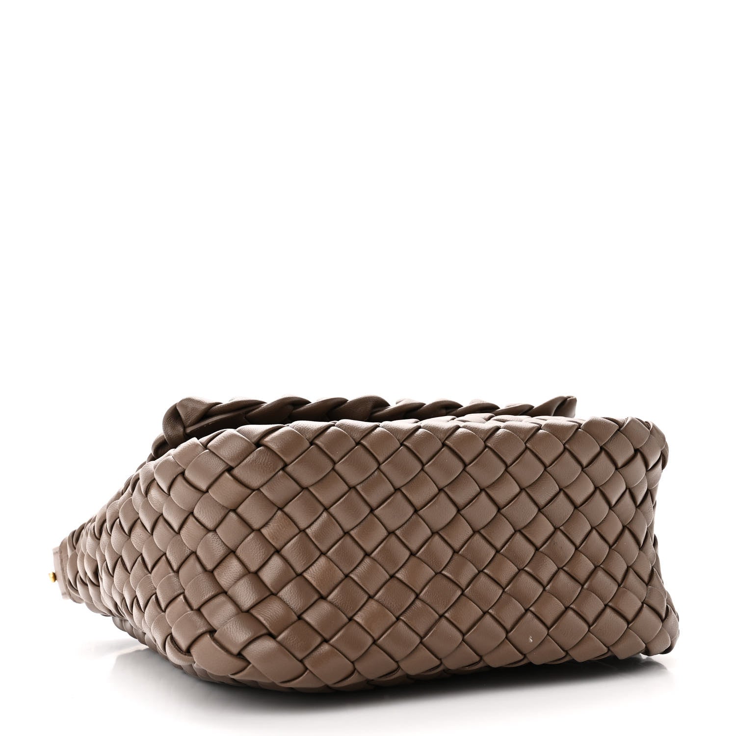 Bottega Veneta Nappa Intreccio Mini Cobble Shoulder Bag Taupe Grey 4 of 9